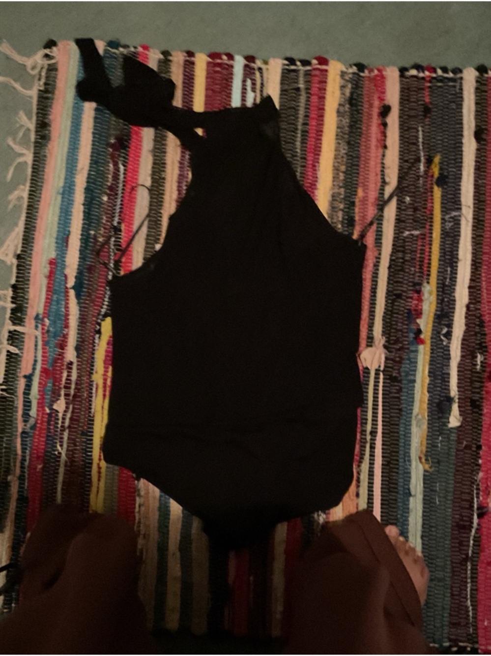 Black sheer top  halter bodysuit , never worn